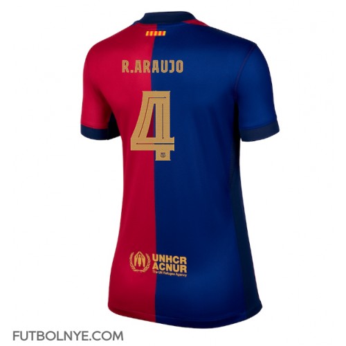 Camiseta Barcelona Ronald Araujo #4 Primera Equipación para mujer 2024-25 manga corta